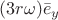$(3 r \omega)\bar{e}_y$