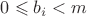 $0 \leqslant b_i < m$
