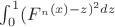 $\int_{0}^{1} (F^_n(x)-z)^2 dz$