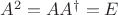 $A^2=AA^\dagger=E$