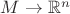$M\to\mathbb{R}^n$