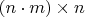 $(n\cdot m)\times n$