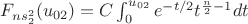 $F_{ns_2^2}(u_{02}) = C\int_0^{u_{02}} e^{-t/2}t^{\frac n 2 -1}dt$