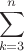 $$\sum\limits_{k=3}^n$