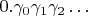 $0.\gamma_0\gamma_1\gamma_2\ldots$