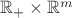 $\mathbb{R}_+\times \mathbb{R}^m$
