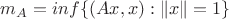 $m_{A}=inf\{(Ax,x) : \|x\|=1\}$