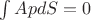 $\int A pdS=0$