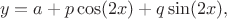 $$y=a+p\cos(2x)+q \sin(2x), $$