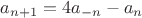 $a_{n+1} = 4a_{-n} - a_n$
