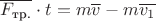 $\overline {F_{\text{тр.}}}\cdot t=m\overline{v}-m\overline{v_1}$