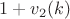 $1+v_2(k)$