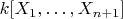 $k[X_1, \ldots, X_{n+1}]$