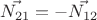 $\vec{N_{21}}= -\vec{N_{12}}$