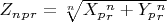 $ Z_n_p_r=\sqrt[n]{X_p_r^n+Y_p_r^n} $