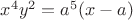 $x^4y^2=a^5(x-a)$