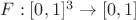 $F:[0,1]^3 \to [0,1]$