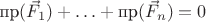 $\operatorname{\text{пр}}(\vec{F}_1)+\ldots+\operatorname{\text{пр}}(\vec{F}_n)=0$