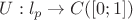 $U: l_p \to C([0;1])$