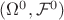 $(\Omega^0, \mathcal{F}^0) $ $(\Omega^0, \mathcal{F}^0) $