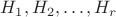 $H_1, H_2, \ldots, H_r$