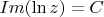 $Im(\ln z)=C$