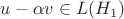$u-\alpha v\in L(H_1)$