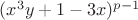 $(x^3y+1-3x)^{p-1}$
