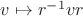$v\mapsto r^{-1}vr$