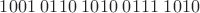 $1001\;0110\;1010\;0111\;1010$