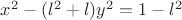 $x^2-(l^2+l)y^2=1-l^2$