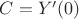 $C=Y'(0)$
