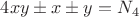 $4xy\pm x\pm y=N_4$