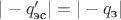$|-q'_\text{эс}| = |-q_\text{з}|$