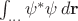 $\int_{\ldots}\psi^*\psi\,d\mathbf r$