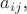 $a_{i j}$,