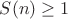 $S(n)\ge 1$