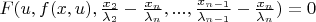 $F(u, f(x,u), \frac {x_2} {\lambda_2} - \frac {x_n} {\lambda_n}, ..., \frac {x_{n-1}} {\lambda_{n-1}} - \frac {x_n} {\lambda_n})=0$