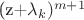 (z+\lambda_k)^{m+1}