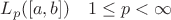 $L_p([a,b])\ \ \ 1 \leq p < \infty$