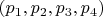 $(p_1, p_2, p_3, p_4)$