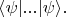 $\langle\psi|...|\psi\rangle.$
