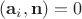 $(\mathbf a_i, \mathbf n)=0$