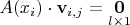 $A(x_i) \cdot \mathbf{v}_{i,j} = \underset{l \times 1}{\mathbf{0}}$