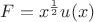 $\[F = {x^{\frac{1}{2}}}u(x)\]$