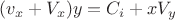 $(v_x+V_x)y=C_i+xV_y$