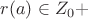 $r(a) \in Z_0+$