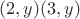 $(2,y)(3,y)$