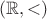 $(\mathbb{R},<) $