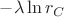 $-\lambda \ln r_C$